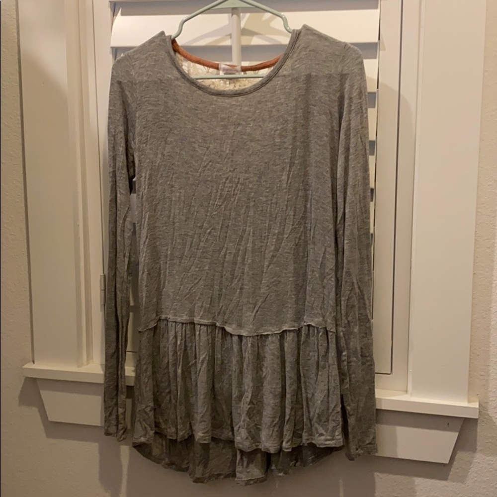 Long sleeve peplum top